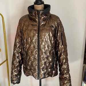 Metallic Bronze Quilted Jacket